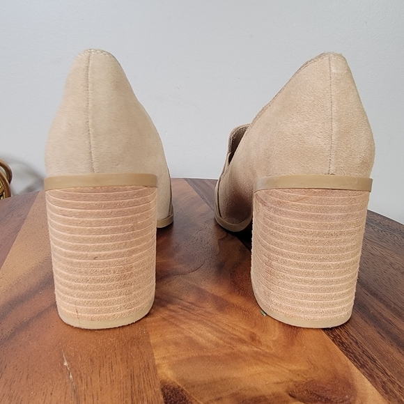 Joie Tan Block Heel Loafers Size 8 Classic Heels - Picture 5 of 15